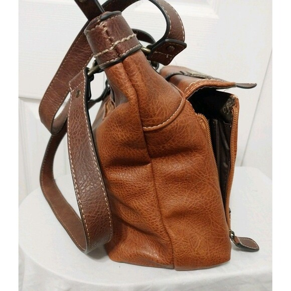 BOC Born Concept Handbag Purse Large Attached Wallet Brown Faux Leather EUC - Picture 5 of 9